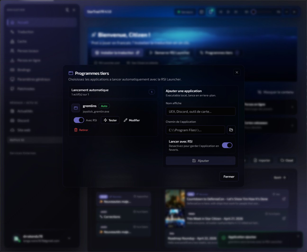 on setup démarre avec le launcher. 1