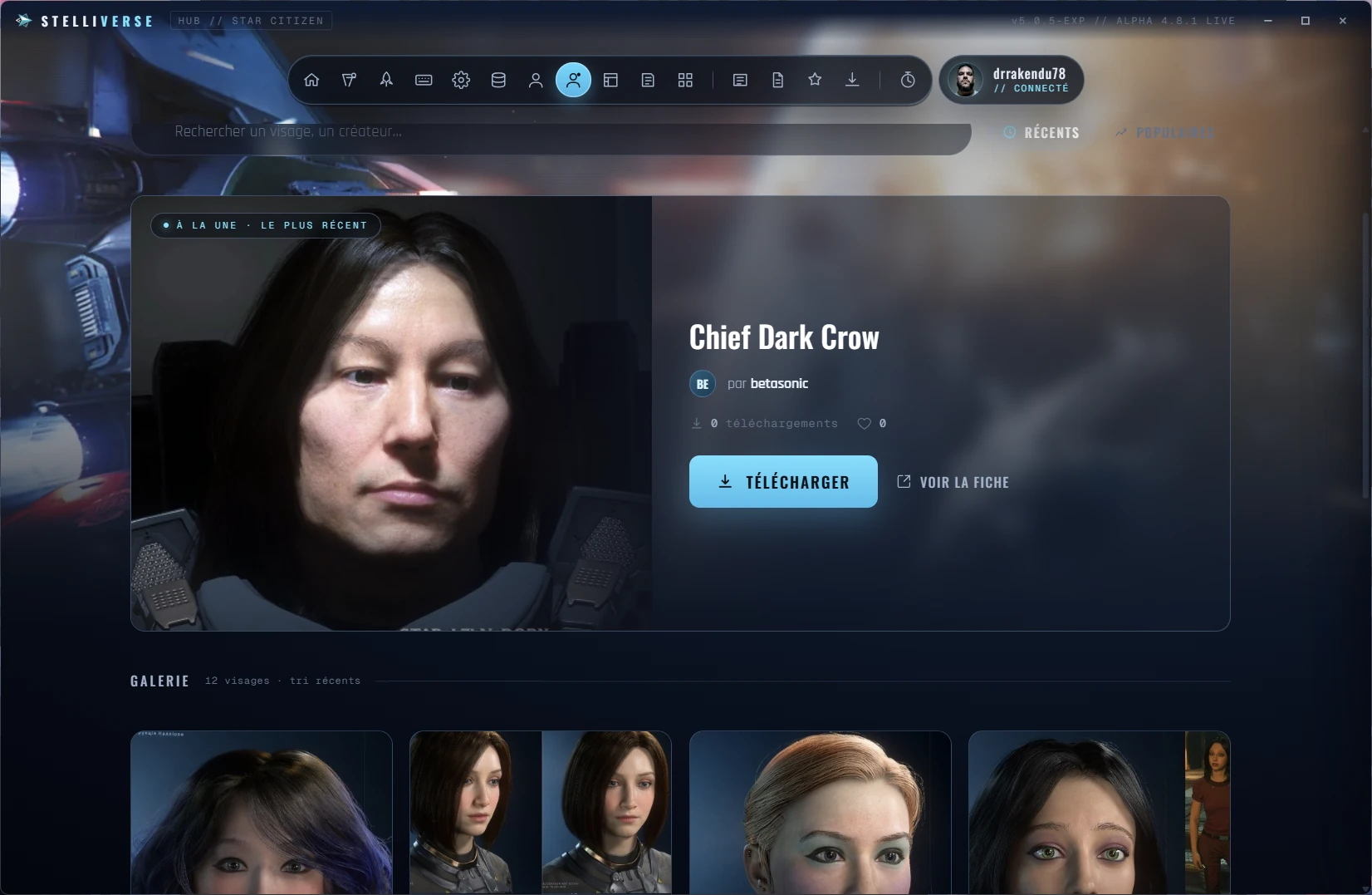 Presets de personnages en ligne